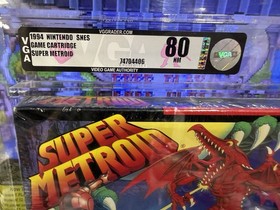1994 SNES Super Metroid VGA 80 NM SEALED Phantoon Early Production WATA PSA 9.4