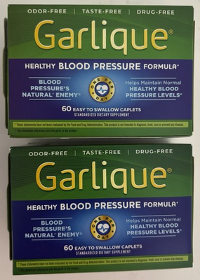 #ad 2 Garlique Garlic Healthy Blood Pressure Formula 60 Cap Exp 2028 Lot of 2 Boxes $20.99
