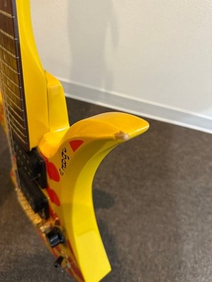 Electric Guitar Burny YH-JR Yellow Heart Jr. Made Japan with Built