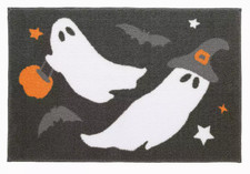 Halloween Ghost Bathroom Rug 20x30 Non Slip Bath Mat Polyester Washable