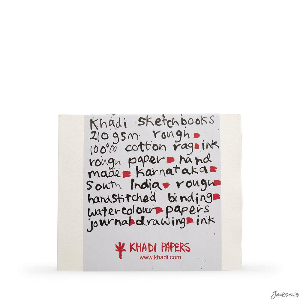 Khadi Handmade Bound Sketchbook Cotton Rag Paper 21x25cm 40 Pages Art Drawing