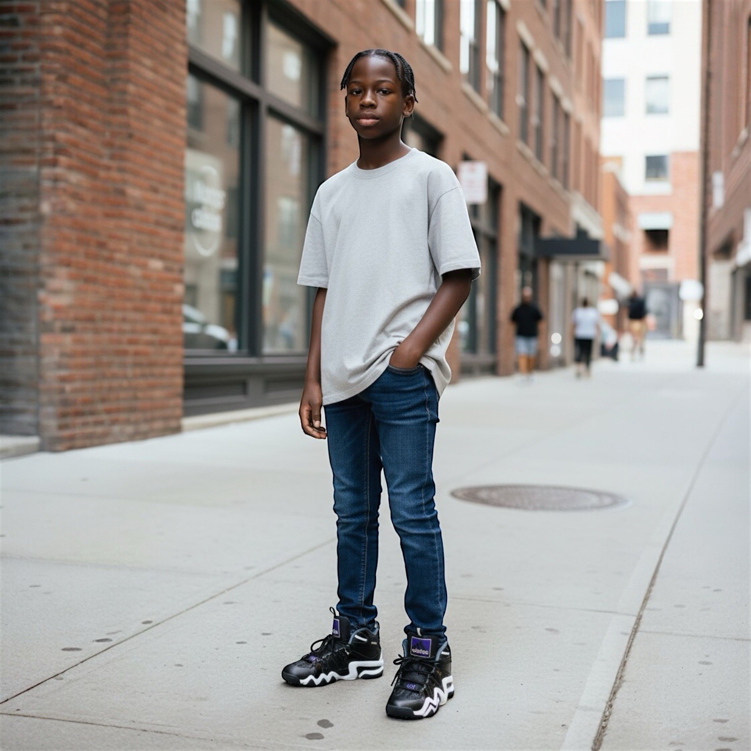 Adidas Crazy 8 Basketball Black White Purple Sneakers US Big Boys/Girls 6.5 thumbnail 10