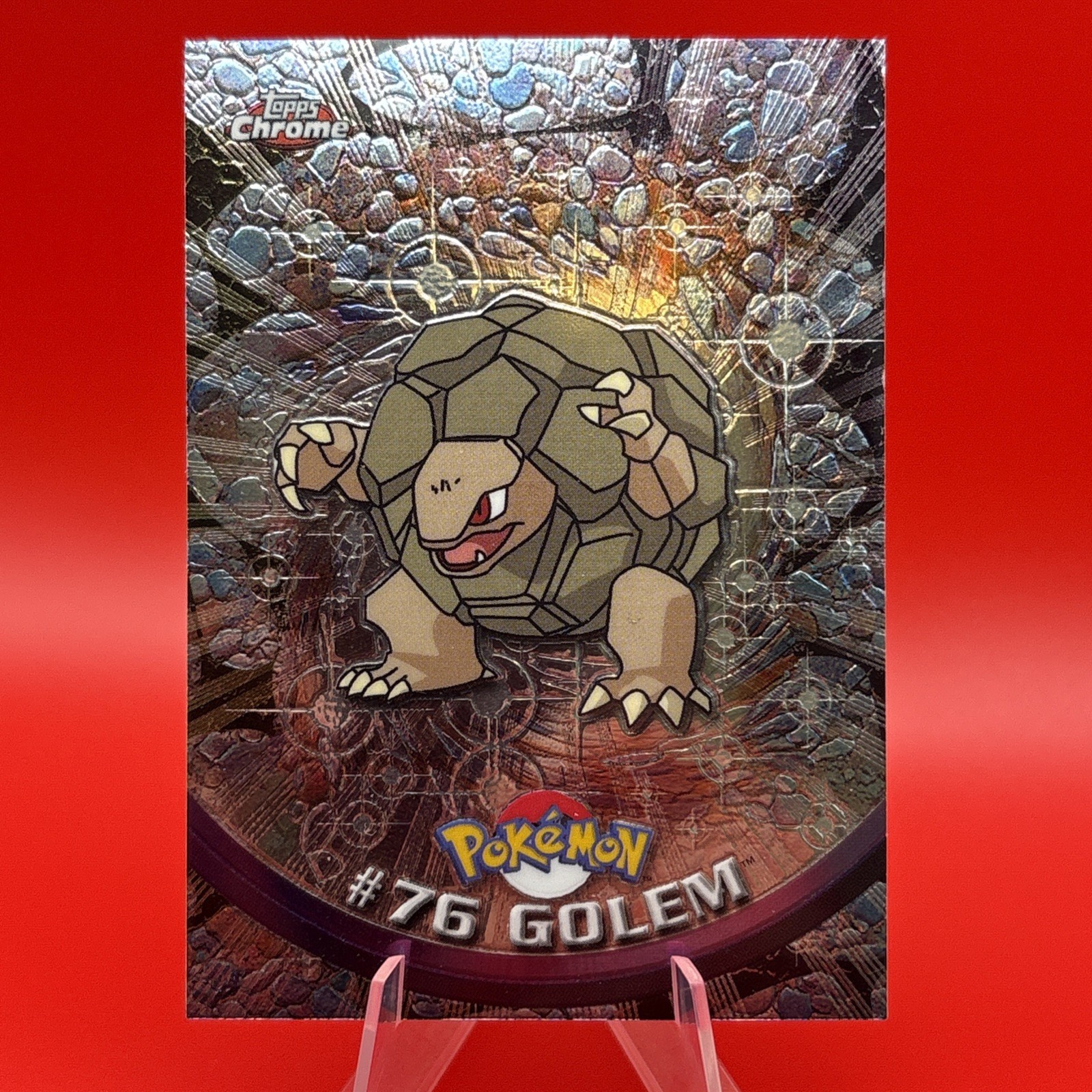 2000 Pokemon Card Topps Chrome Golem #76 NM