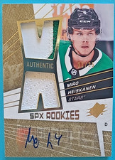 2018-19 Miro Heiskanen SPX Rookies Authentic RPA Rookie Auto Patch RC 01/25