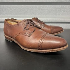 Allen Edmonds 6th Avenue Cap Toe Men's Size 12 D Brogue Chili Chestnut Brown