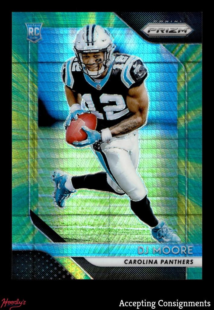 2018 Panini Prizm Prizms Hyper #207 D.J. Moore ROOKIE RC 006/275 PANTHERS