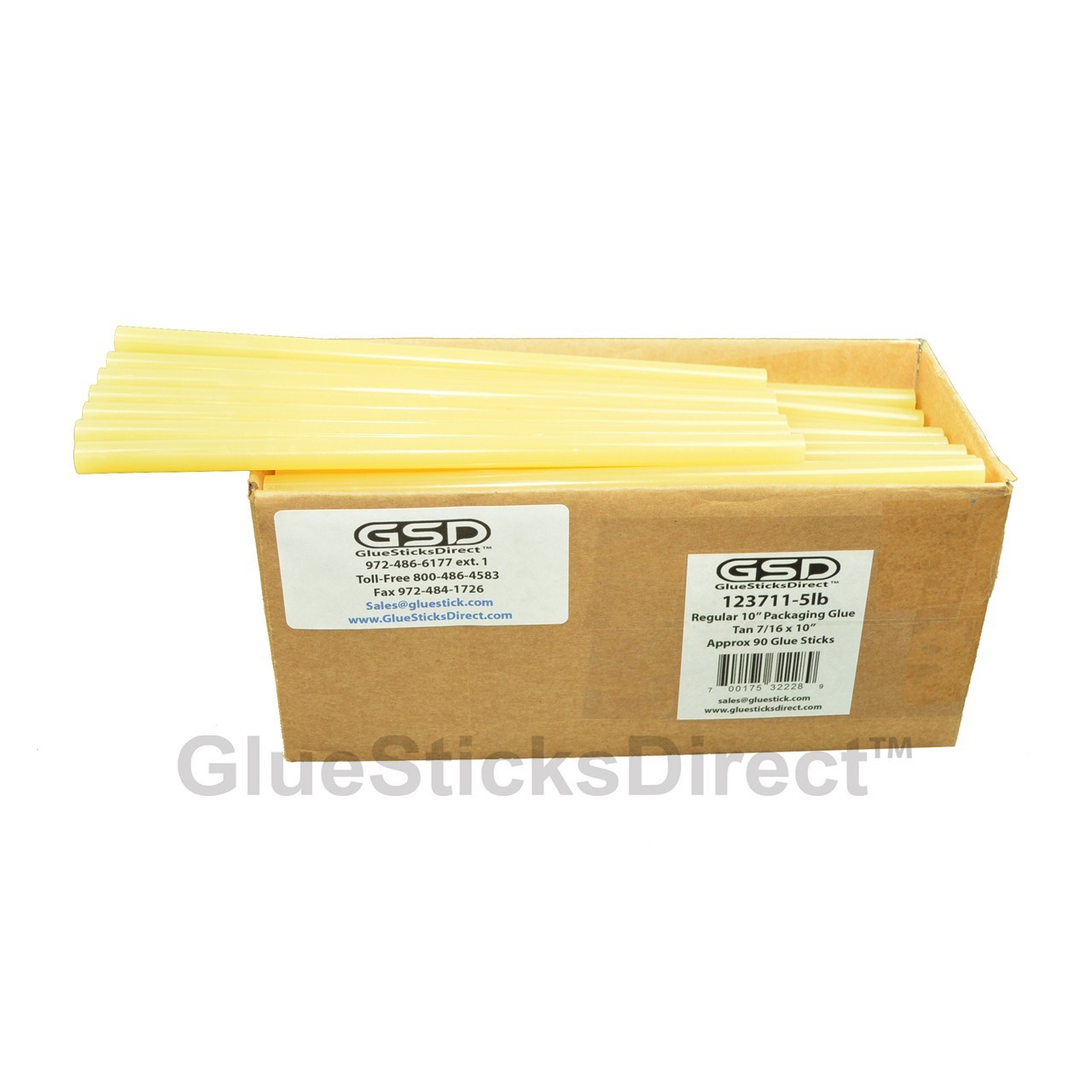 GlueSticksDirect® Tan Colored Glue Sticks 7/16" X 10" 25 lbs