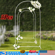 3 Pcs Metal Stand Wedding Arch Backdrop Stand For Ceremony Party Yard Home Decor