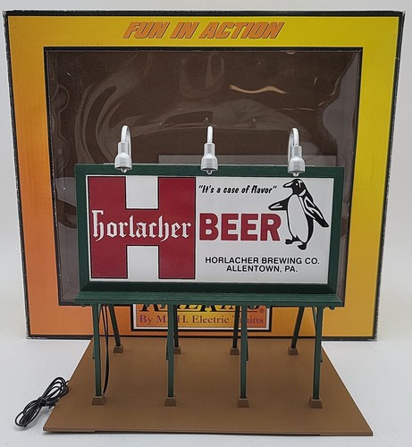 Valla publicitaria iluminada MTH 30-90479 Horlacher's Brewing Company LN/caja | Zustand: Used