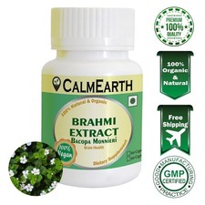 CalmEarth Brahmi Extract Capsule Bacopa Monnieri 50 Bacosides Brain Memory