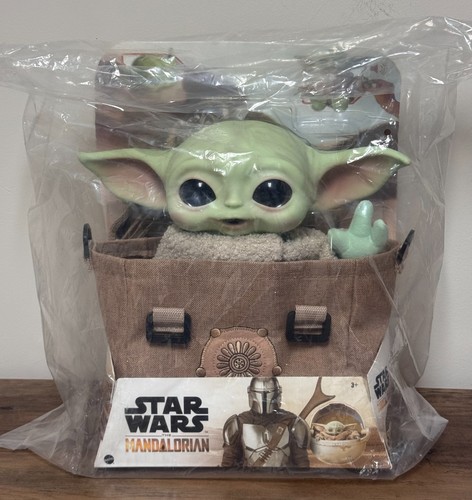 NEW STAR WARS Mandalorian Baby Yoda The Child GROGU Carrying Bag Talking Plush