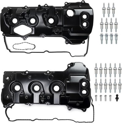 2x Aluminum Engine Valve Cover Kit For Ford F-150 3.5L V6 2013-2016 BL3Z-6582-H
