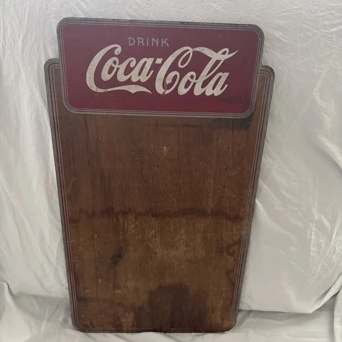 Vintage 1930 Drink Coca Cola Menu Wooden Sign By Kay Displays Inc
