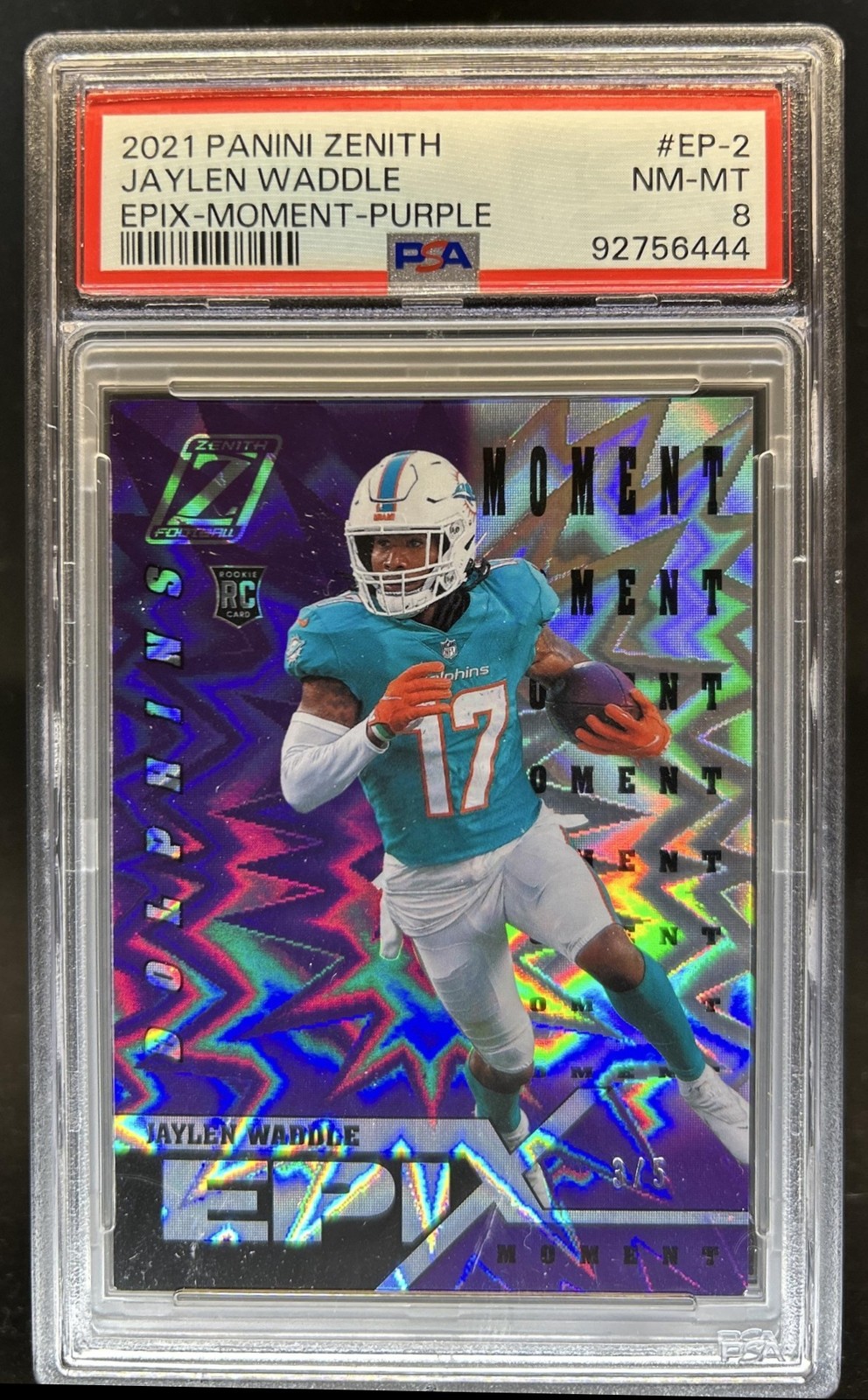 Jaylen Waddle Panini Zenith Epix #EP2 Moment-Purple