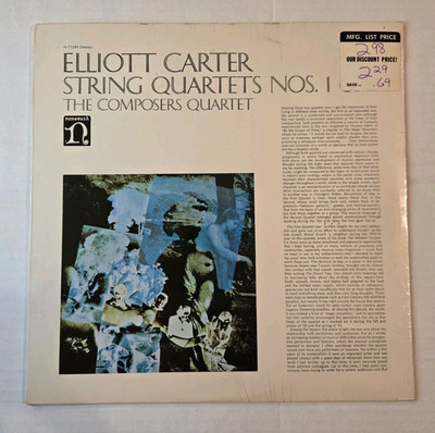 Elliott Carter The Composers Quartet String Quartets Nos. 1 & 2 Nonesuch Vinyl