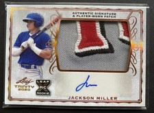 Leaf 2020 Trinity Jackson Miller Rookie Patch Autograph #PA-JM1 Baseball