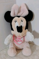 Walt Disney World Baby Minnie Mouse Pink Terry Cloth Plush Stuffed Animal