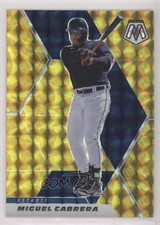 2021 Panini Mosaic Reactive Yellow Mosaic Prizm Miguel Cabrera #117 05ye