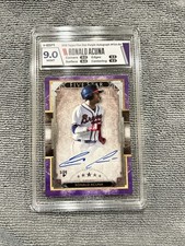2018 Topps Five Star Ronald Acuna Jr Purple Auto /50 HGA 9