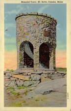 Memorial Tower, Mt. Battie, c1935, Camden, Maine