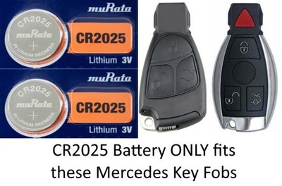 Key Fob Replacement Battery for MERCEDES Smart Key - Murata (Sony) CR2025 2 Pk
