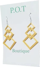 Gold Diamond Tree Earrings/Flirty Club Fashion/For Teens/Adults/Gifts For Women