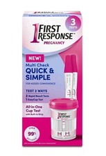First Response Multi Check Quick  Simple Pregnancy Test Kit, 1 EasyCup, 2 Rapid