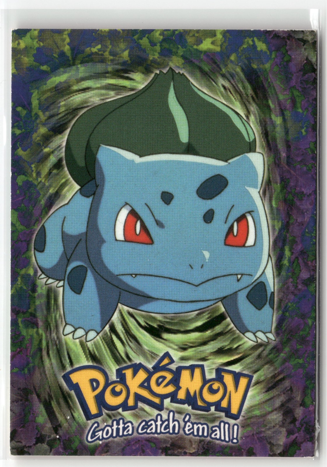 Pokemon 1999 Topps Blue Logo Bulbasaur E1 Of 12