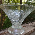 Vintage Anchor Hocking Prescut Punch Bowl Stand 8.5" Clear Glass