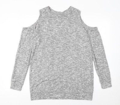 Matalan Damen grau Cold Shoulder Strickpullover Größe 14