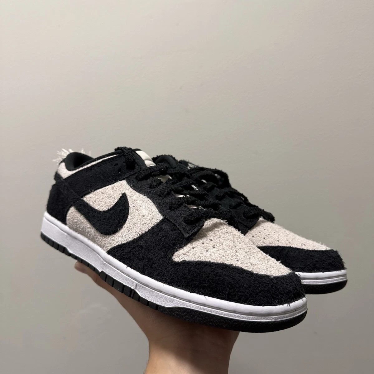 Nike Dunk Low Retro Special Edition Suede PANDA Black White (FQ8249-100) Sz 9.5M Nike Dunk Low Retro Panda Black Men main image 3