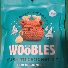 The Woobles Learn to Crochet Kit for Beginners - Roosevelt the Moose