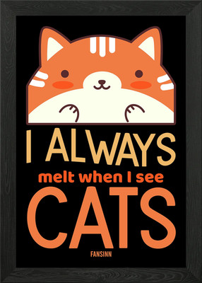 Katzenliebhaber Katzenfreund Kind Gerahmtes Wandbild Poster Leinwanddruck Bild