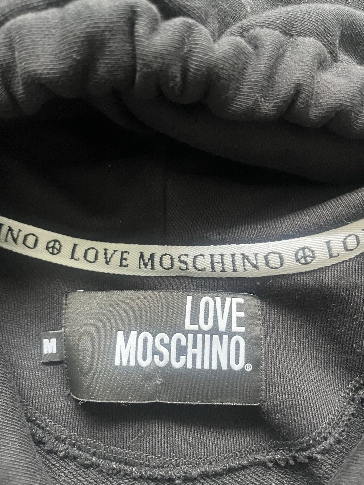 Felpa con cappuccio Moschino taglia media love moschino