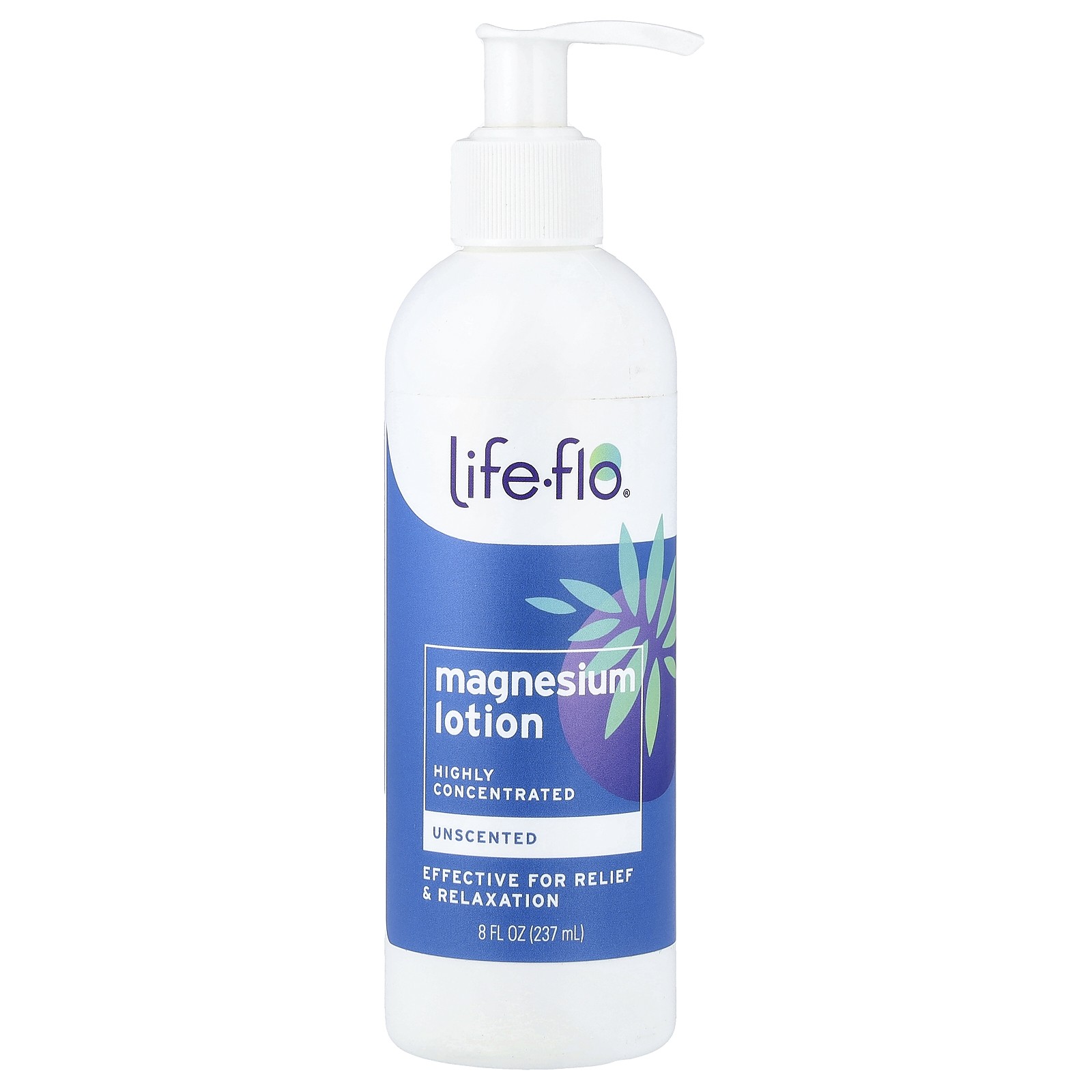 Magnesium Lotion, Highly Concentrated, Unscented, 8 fl oz (237 ml)