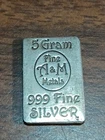 Rare 5 Gram Silver Bar A&M Metals  .999 Fine