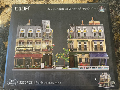 CADA C66009 Corner Paris Restaurant Building Blocks Creator Expert