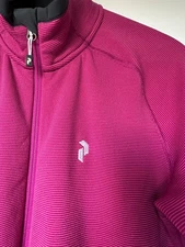 PEAK PERFORMANCE Women's Waitara Z Full Zip Fleece Jacket, Large, Fuchsia, EUC