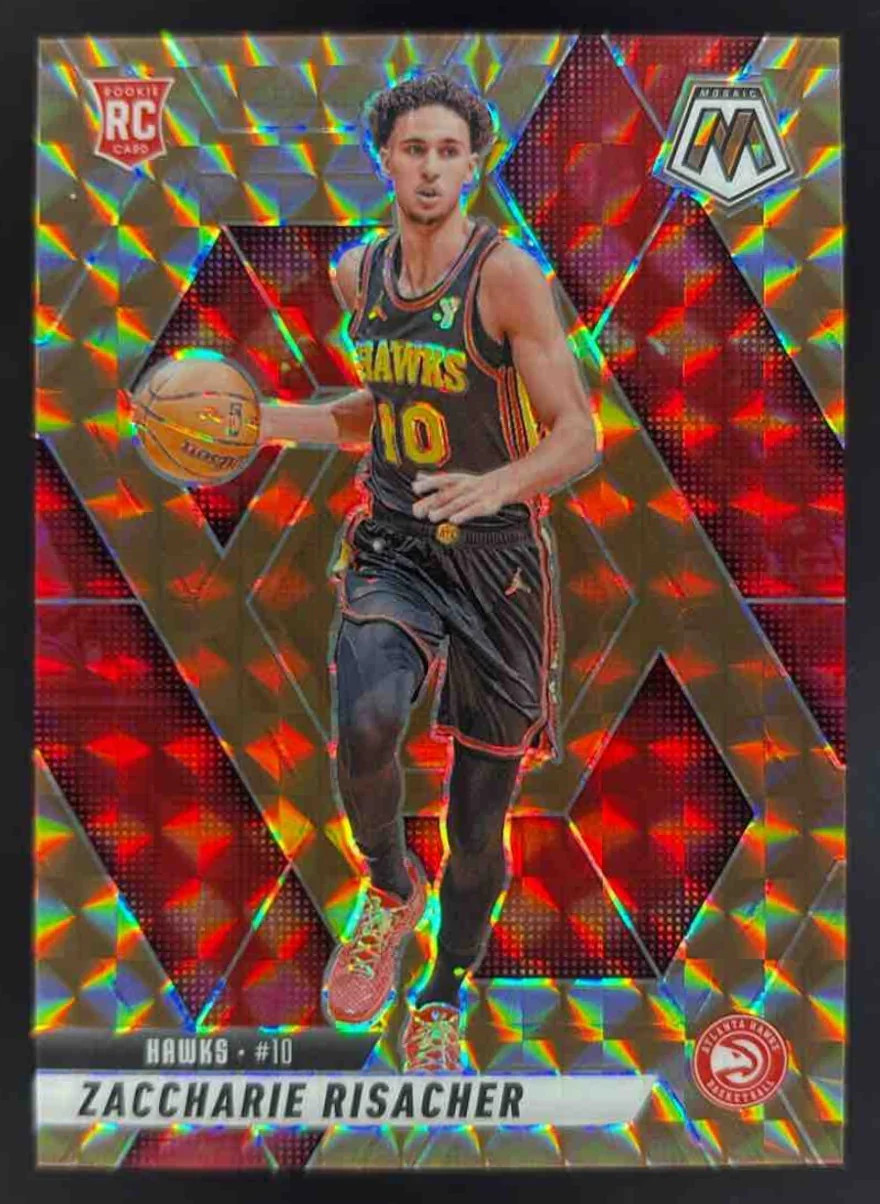 2024-25 Panini Mosaic Bronze Mosaic #213 Zaccharie Risacher RC /75