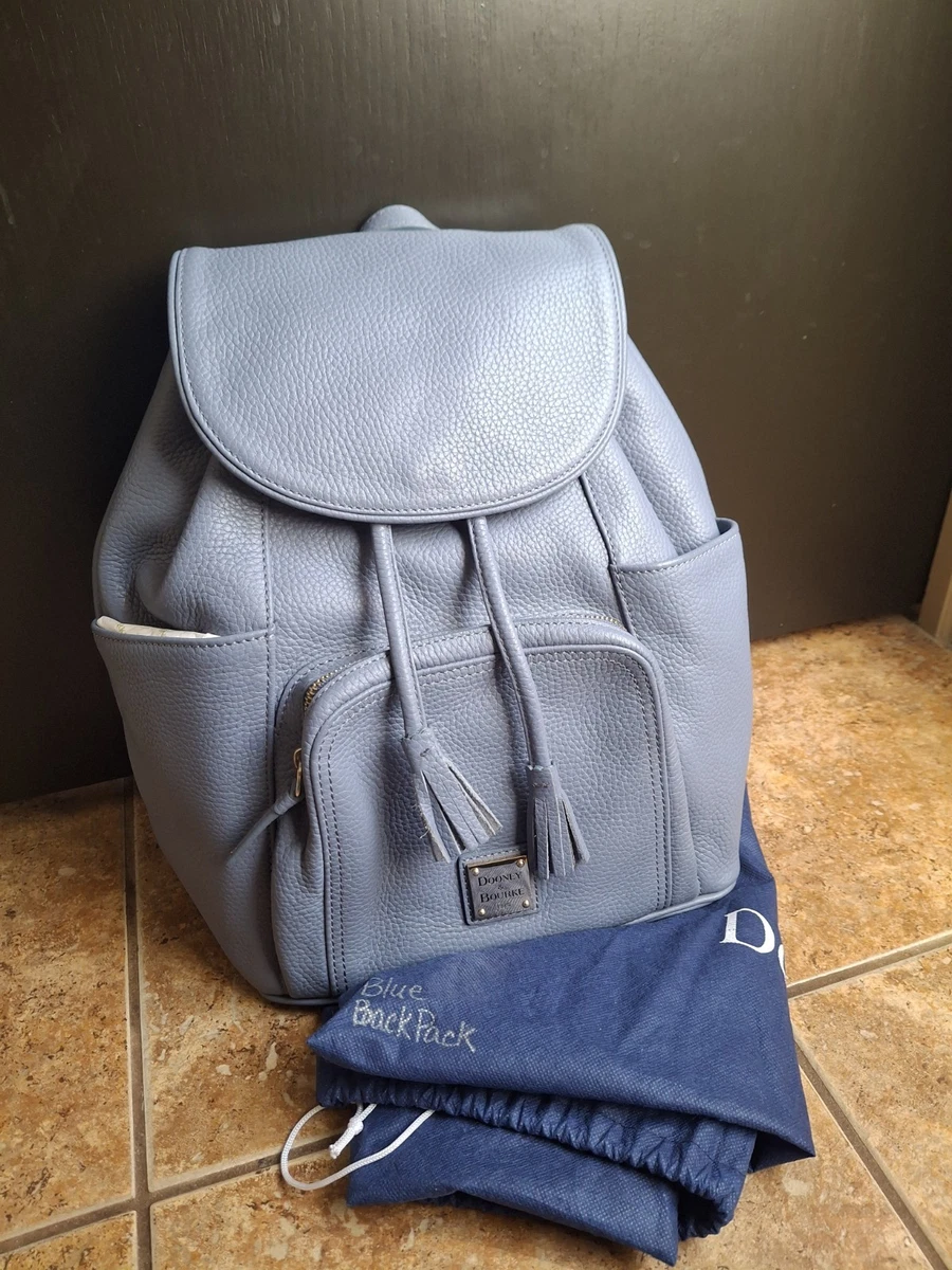 Dooney & Bourke Blue Logo Mini Leather Backpack Pod Monogram Handbag UK Pebble Grain Zip Pod Backpack – ILoveDooney main image 3