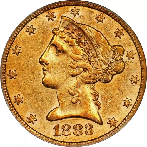 1883-CC $5 Gold Liberty PCGS OGH XF40 Gold Half Eagle 05268192