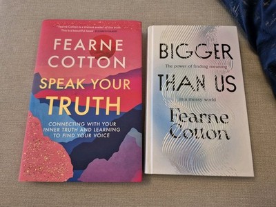 New Signed Fearne Cotton Speak Your Truth & Bigger than Us Hardback book set