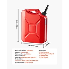 Durable 5.3 Gallon Metal Jerry Can With Spout Comfort Handle Durable 5.3 Gallon Metal Jerry Can With Spout Comfort Handle