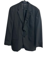 Chaps Ralph Lauren 42R Mens Black Wool Blazer Sport Coat Vintage Old Money