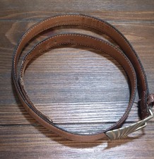 Vintage Levis Belt Handmade Size 22 Real Leather Shell Style Buckle Womens/kids