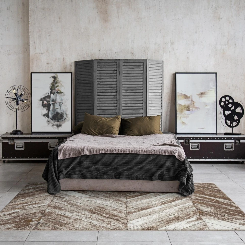 Alfombra de enrejado marroquí Luxe Weavers, alfombra sin derramamiento beige 8' x 10' Foto 4 de 4