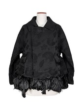 Comme des Garcons Floral Embroidery Frill Decoration China Deformed Jacket