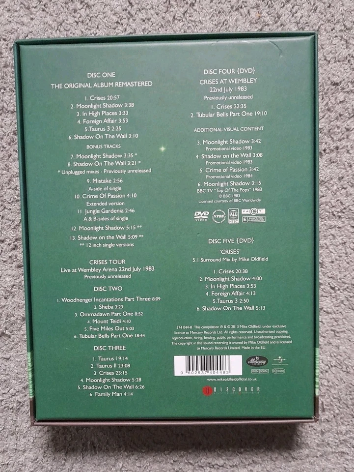 MIKE OLDFIELD: Crises - Super Deluxe Edition Box Set, 2013, 3 CDs & 2 DVDs! - Bild 2 von 4