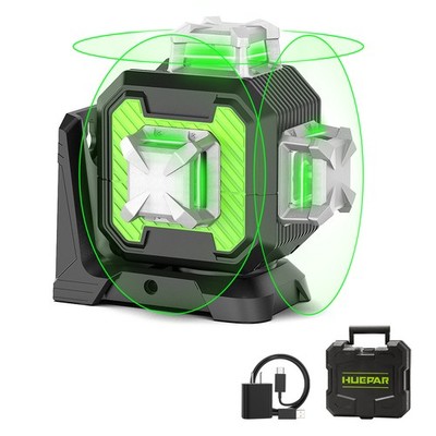 Huepar SE13CG 12 Line 3D Green Self-leveling Laser Level with Metal Laser Window