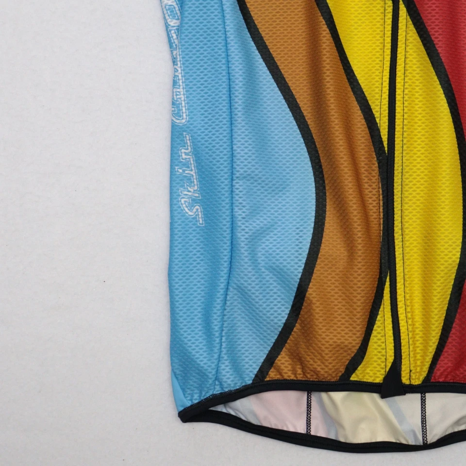 De Soto Cycling Jersey Sz Large Short Sleeve Shirt Top Triathlon Colorful USA - Image 3 of 4